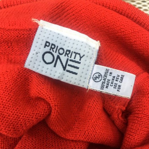 Vintage Scarlet Red Turtleneck Sweater - Picture 3 of 4